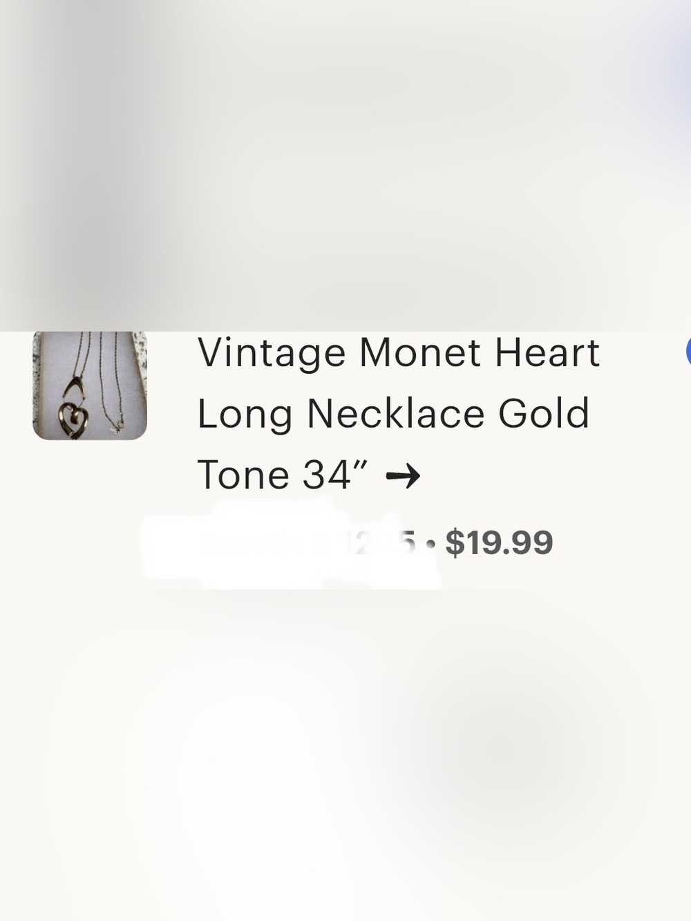 Vintage Monet Heart Pendant Long Necklace Gold Tone 34”